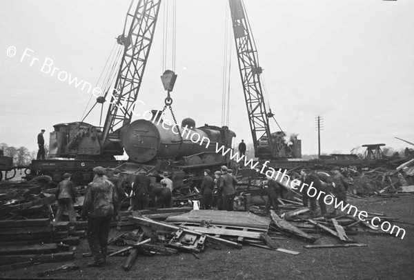 SALVAGING  WRECKED TRAIN